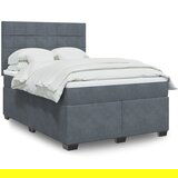  The Living Store Box spring posteljni z vzmetnico temno siv 140x190 cm žamet - Box Spring Postelja, (21489061) | Shoptok.si