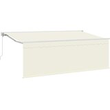  Skrovita tenda Krema 400 x 200 cm Poliester i aluminij | shoptok.hr