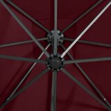  Konzolni suncobran sa šipkom i LED svjetlima 250 cm bordo | shoptok.hr