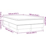 Krevet box spring s madracem crni 120 x 190 cm od tkanine | shoptok.hr