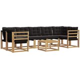  Set vanjskih sofa 8 kom. Bijela i crna | shoptok.hr