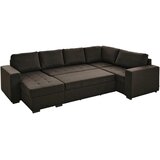 Time sedežna garnitura, tkanina temno rjava | Shoptok.si