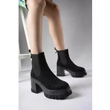 Riccon Nyendorei Women's Heeled Boots 0012502 Black Suede.