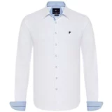 DENIM CULTURE Košulja 'Arne' mornarsko plava / svijetloplava / bijela