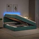  LED krevet za pohranu s madracem Tamnozelena 160 x 200 cm | shoptok.hr
