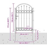  Ogradna vrata Siva 100 x 150 cm Čelik s praškastim premazom | shoptok.hr