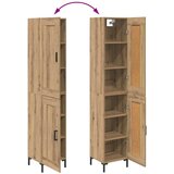 vidaXL Highboard Umjetnički hrast 34,5 x 34 x 180 cm Konstruirano drvo | shoptok.hr
