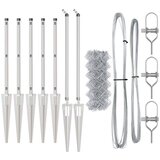  Ograda od lanca s 7 šiljaka 0.6x10 m Cinkani čelik | shoptok.hr