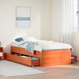 vidaXL Posteljni okvir brez vzmetnice s predali 90x190 cm borovina | Shoptok.si
