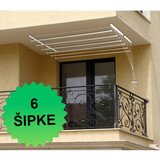  Plafonska sušiliica za veš sa 6 šipke - 1.60m | ePonuda.com
