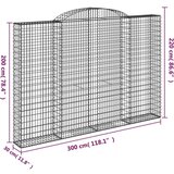  Lučne gabionske košare 2 kom 300x30x200/220cm pocinčano željezo | shoptok.hr