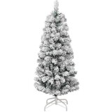 vidaXL Umetno Zložljivo Božično Drevo Zelena in bela 120 cm PVC | Shoptok.si