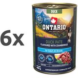 Ontario Dog Adult konzerva, pašteta - raca in brusnice 6 x 400 g | Shoptok.si