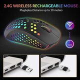 INORCO 10 Ones Led Satovja brezina mika, polnilna 2 v 1 usb tip C sprejemnik raunalnika mika zdruljiva s prenosnikom / Ipad Pro / Macbook / Pc / Lapt, (22024945) | Shoptok.si