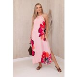 Kesi Women's viscose dress with ties around the neck - pink | Shoptok.si