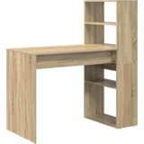 vidaXL miza s shranjevanjem sonomski hrast 113x54x120 cm vezan les | Shoptok.si