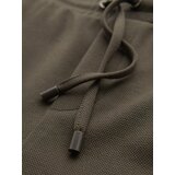 Ombre Men's knit shorts with rolled up legs - olive | Eponuda.ba