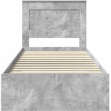  Krevetna konstrukcija Betonski sivi i srebrna 75 x 190 cm | shoptok.hr