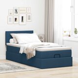  Otomanski krevet s madracem i LED plavi 90x200 cm tkanine | Eponuda.ba