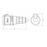  utičnica viseća uko-uto bemis IP44 32A 3P+E+N 380V BC1-3505-2312 | Eponuda.com