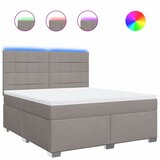 vidaXL Box spring postelja z vzmetnico taupe 180x200 cm blago, (21321216) | Shoptok.si