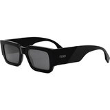 Fendi Diagonal Black Rectangular Sunglasses ONE SIZE (51) Črna/Siva Cene