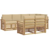  Set vanjskih sofa 7 pcs Bijela i bež 249 x 130,5 x 73 cm | Eponuda.com