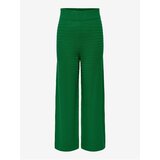 Only Green Women's Ribbed Wide Trousers Cata - Women Cene