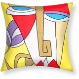 AVIZAR Komplet 2 prevlek za blazine 45x45 cm Izvezena umetniška barva Nivara, Večbarvno, (21747179) | Shoptok.si
