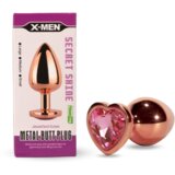 X-Men Analni Čep Secret Shine Rose Gold Heart (l) Cene