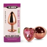Analni Čep Secret Shine Rose Gold Heart (l)