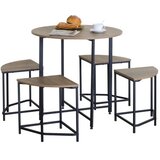 Master Stol+4 stolice 80x75 / 38x38x45cm YZ8075/YZ383845 tamni hrast | Eponuda.ba