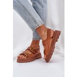 PS1 Eco leather sandals with buckles camel Vulinea | shoptok.hr