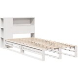  Krevet s regalom za knjige bez madraca bijeli 75x190 cm od drva | shoptok.hr
