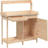  Miza za sajenje z omarico 110,5x45x124,5 trden les jelke | Shoptok.si