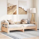 vidaXL Izvlečna postelja brez vzmetnice 80x200 cm trdna borovina Cene