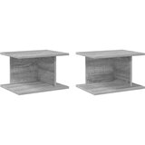  Nočna omarica 2 pcs Siva Sonoma 40 x 30 x 25 cm Konstruiran les, (5000136989) | Shoptok.si