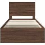  Krevetna konstrukcija s uzglavljem Smeđi hrast 100 x 200 cm | shoptok.hr