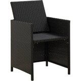  3-dijelni vrtni blagovaonski set s jastucima crni | shoptok.hr