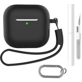 INF Ovitek za AirPods s ključkom in dodatki Black AirPods 1/2, (21734506) | Shoptok.si