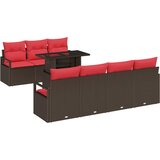  Sjedeća garnitura za vrt s pohranom 8 pcs Smeđa Poli ratan | shoptok.hr