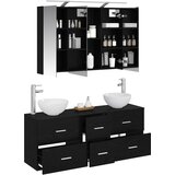  Set namještaja za kupaonicu 4 kom. Crni hrast | shoptok.hr