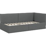  Kutni okvir kreveta Tamno siva 100 x 200 cm tkanina | shoptok.hr