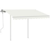  Ročno zložljiva tenda s stebrički 3x2,5 m krem, (20728756) | Shoptok.si
