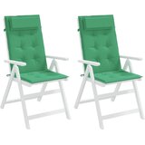  Jastuci za stolicu s visokim naslonom 2 kom zeleni od tkanine | shoptok.hr