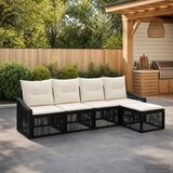  Sjedeća garnitura za vrt 5 kom. Crna poliratan 62 x 55 x 70 cm | Shoptok.si