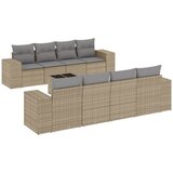 Maison Chic Seti vrtnega pohištva - Vrtna garnitura 9-delna z blazinami bež poli ratan, (21797520) | Shoptok.si