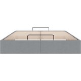 vidaXL Otomanski posteljni okvir brez vzmetnice siv 140x200 cm blago | Shoptok.si