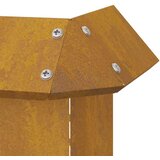 vidaXL Ograda protiv puževa 4 pcs Rđa 13,5 x 13,5 x 25 cm | shoptok.hr