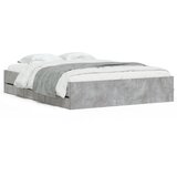  Okvir kreveta s ladicama siva boja betona 140x190 cm drveni | Eponuda.com